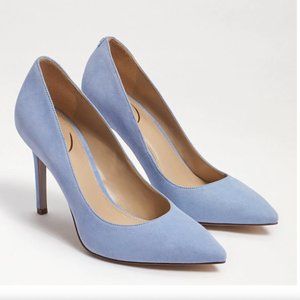 SAM EDELMAN HAZEL POINTED TOE HEEL IN CERULEAN BLUE SUEDE SIZE 9- open to offers